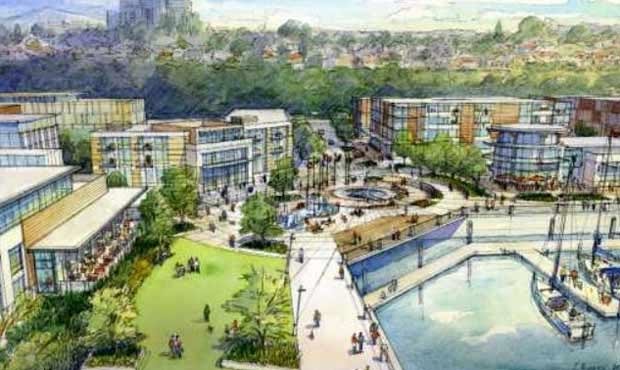 An illustration of the Pacific Rim Plaza from the east hotel site. (Port of Everett)