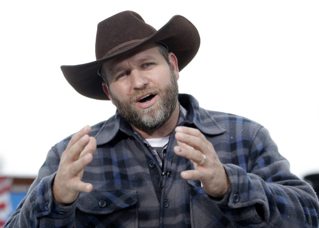 FILE - In this Jan. 5, 2016, file photo, Ammon Bundy speaks during an interview at Malheur National Wildlife Refuge, near Burns, Ore. Amid debate about whether they should be tried first in federal court in Oregon or Nevada, Ammon Bundy and his brother Ryan, sons of Nevada rancher Cliven Bundy and three other men are due in court, Friday, April 15, 2016, before a judge in Las Vegas, on charges stemming from an armed confrontation with government agents rounding up cattle two years ago. (AP Photo/Rick Bowmer, File)