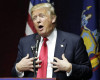 Republican presidential candidate Donald Trump speaks during a campaign rally, Wednesday, April 6, 2016, in Bethpage, N.Y. A devastating indictment of Donald Trump emerges from new AP-GfK poll. Americans overwhelmingly view him unfavorably.In every part of the country. Men and women, black, white, Hispanic.  (AP Photo/Julie Jacobson)