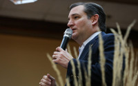 Republican presidential candidate Sen. Ted Cruz speaks during the Wyoming GOP Convention on Saturday, April 16, 2016, at the Parkway Plaza Hotel and Convention Centre in Casper, Wyo. (Jenna VonHofe /The Casper Star-Tribune via AP) MANDATORY CREDIT