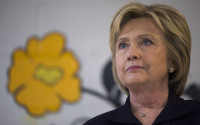 Democratic presidential candidate Hillary Clinton speaks the Corsi senior center, Friday, April 15, 2016, in New York. (AP Photo/Mary Altaffer)