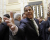 FILE - In this Jan. 14, 2015 file photo, Outgoing Maryland Lt. Gov. Anthony Brown greets members of the House of Delegates in Annapolis, Md., the first day of the 2015 legislative session. Eighteen months after he surprisingly lost his bid for the state's highest office, a safely Democratic seat in Congress will be no easy consolation prize for Brown, who is locked in a tough three-way battle. (AP Photo/Patrick Semansky, File)