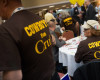 Supporters of Republican presidential candidate Sen. Ted Cruz wear "Cowboys for Cruz" t-shirts in the University of Wyoming colors during the Wyoming GOP Convention on Saturday, April 16, 2016, at the Parkway Plaza Hotel and Convention Centre in Casper, Wyo. (Jenna VonHofe /The Casper Star-Tribune via AP) MANDATORY CREDIT