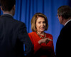 House Minority Speaker Nancy Pelosi of Calif. arrives for an event with President Barack Obama celebrating the newly designated Belmont-Paul Women’s Equality National Monument, formerly known as the Sewall-Belmont House and Museum, in Washington, Tuesday, April 12, 2016. The museum says the house was erected more than 200 years ago. The National Woman's Party bought the house in 1929 and uses it as its headquarters, advocating for equality and full political representation for women. (AP Photo/Jacquelyn Martin)