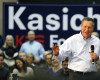 Republican presidential candidate, Ohio Gov. John Kasich speaks during a town hall meeting at the Henninger Athletic Center at Le Moyne College, Friday, April 8, 2016 in Syracuse, N.Y. (AP Photo/Nick Lisi)