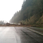 A mudslide covered I-5 in Woodland, at mile post 23 Feb. 16, 2017. (Cowlitz Sheriff)