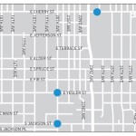 New Pan-African crosswalks will be installed at these locations - phase 1 map. (City of Seattle)