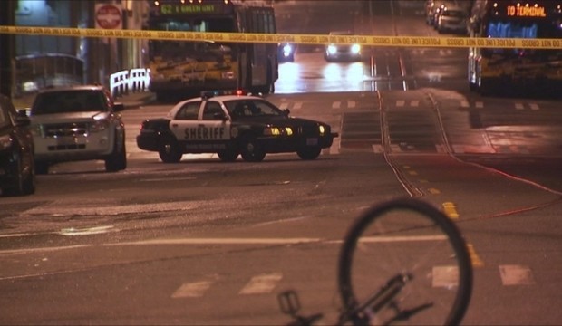 One person was killed when two people riding on one bike crashed into the side of a Metro bus. (KIR...