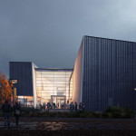 A rendering shows what the outside of the new museum could look like. (Design by Mithun, Image by Mir)