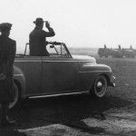 FDR salutes units of the 33rd Infantry Division at Fort Lewis on September 22, 1942. (Courtesy FDR Library and Museum.)