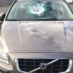 Rocks reportedly thrown from an I-5 overpass in Seattle on Sunday did damage to a few vehicles. (KIRO 7)