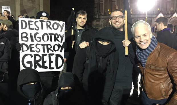 UW protest, Milo...