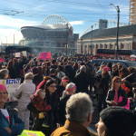 Thousands of women marched through downtown Seattle on Saturday. (Matt Pitman)