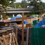 An area on S Royal Brougham Way dubbed "The Triangle" has many similarities with Seattle's infamous "Jungle." (Union Gospel Mission)