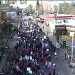 Thousands of women marched through downtown Seattle on Saturday. (SDOT)