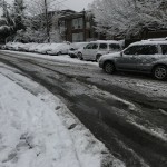 The back roads in Capitol Hill were sloppy Monday morning. (MyNorthwest)