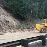 A mudslide covered I-5 in Woodland, at mile post 23 Feb. 16, 2017. (Washington State Patrol)