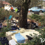 Fed up with all the garbage along our roadways, the City of Seattle and state began cleaning up trash March 17. Much of that, they say, has been left by homeless people. (Josh Kerns/KIRO Radio)