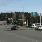The intersection of 150th Ave and 37th Street will see $2.8 million in improvements, which will add turn pockets and widen the road/shoulder.  This intersection backs up every day, especially during the afternoon commute. (Chris Sullivan/KIRO Radio)