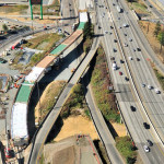 This photo taken in 2016 shows the new ramp from NB I-5 to SR 167 under construction. (WSDOT)