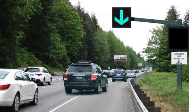 Shoulder driving, bothell, I-405...