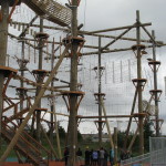 A climbing challenge course for all ages and all skill levels has been built on the south end of Paine Field. (Chris Sullivan, KIRO Radio)