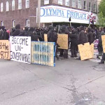  Protesters in Olympia on May Day. (KIRO 7)