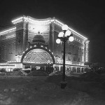 The Coliseum Theatre as it appeared in the aftermath of the 1916 snow storm, just a month after its grand opening.  Courtesy MOHAI.