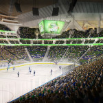 The Oak View Group has presented this rendering as part of its proposal to remodel KeyArena. (Courtesy of Oak View Group)