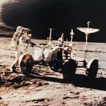 Boeing’s Lunar Rover allowed astronauts aboard Apollo 15, 16 and 17 to travel far afield on the moon’s surface. (Courtesy Boeing)