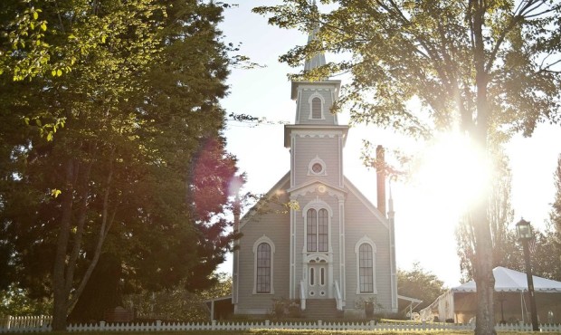 The iconic church in Port Gamble. (Saleina Marie Photography)...