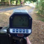 A cyclist clocked riding at 25 mph along the Burke-Gilman Trail.
 Portions of the trail have speed limits as low as 15 mph. (Andrew Lanier)