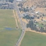 Traffic backed up for 15 miles on Highway 26 into Prineville in Oregon on Thursday. (Oregon State Police) 