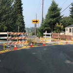 Traffic diverters have been installed by the City of Seattle near Aurora Avenue, where drivers were using side streets instead of many arterials. (Chris Sullivan/KIRO Radio)