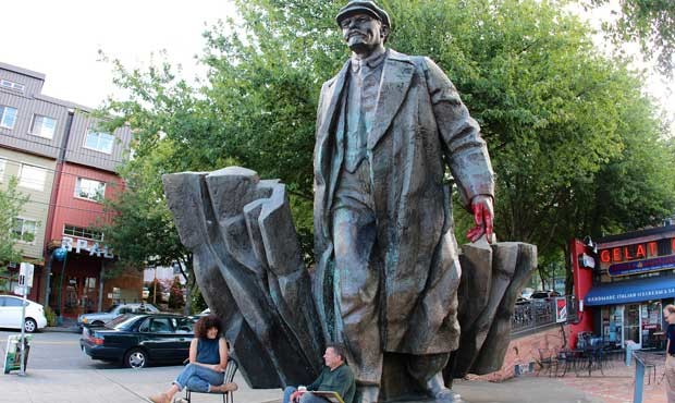 Lenin statue...