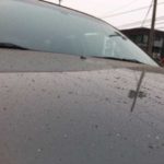 Ash on a car in the KIRO Radio lot in Seattle. (Dyer Oxley, MyNorthwest)