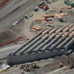 Crews make progress on a new northbound Interstate 5 bridge that spans the eastbound SR 16 ramp to northbound I-5 in July. (WSDOT)