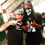 Ron Upshaw with a Raiders fan. (Courtesy of Ron Upshaw)