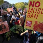 Original travel ban: President Trump attempted to ban travel from seven predominantly Muslim countries. It was halted after Washington, California, Maryland, Massachusetts, New York and Oregon sued the administration. 