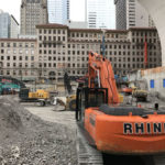 The Skinner Building, home of the 5th Avenue Theatre, is more visible than it’s been for decades, thanks to the demolition of Rainier Square.  (Feliks Banel)