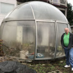 The Bubbleator is attached to the front of Gene Achziger’s home in Des Moines.  (Feliks Banel photo)