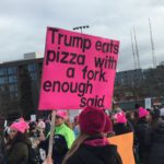 Thousands gathered for the second Seattle women's march on Jan. 20. (KIRO Radio)