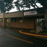 (Thunderbird shopping center in Lakewood, where a monument stands in memory Chief Lesch who was executed nearby in 1858.  Steve Griffith)