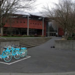 Bellevue's proposed bikeshare rules features this photo of a potential bikeshare hub on private property. (City of Bellevue) 