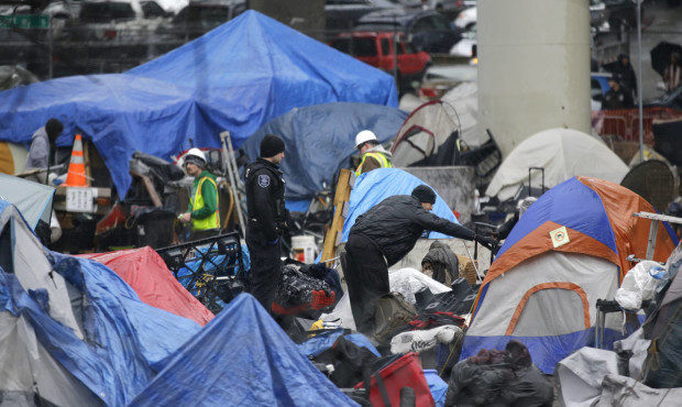 A homeless encampment is coming to Whittier Heights. (AP Photo/Ted S. Warren)...