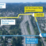 It currently takes people more than 20 minutes to walk from North Seattle College to the mall. (SDOT)