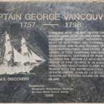 A simple granite plaque commemorates the 1792 visit by Captain Vancouver to what’s now Puget Sound. (Feliks Banel)