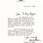 Queen Elizabeth was unable to attend to dedication of the Vancouver monument on Queen Anne Hill, but one of her representatives sent an enthusiastic letter of support. (James Kemp-Slaughter)