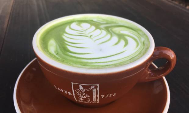 A CBD oil infused Matcha Latte from Cafe Hitchcock. (Courtesy of Brenden McGill)....