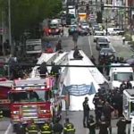 The Seattle Fire Department brought in trucks and ladders to reach protesters on top of the "tarpees." (SDOT)